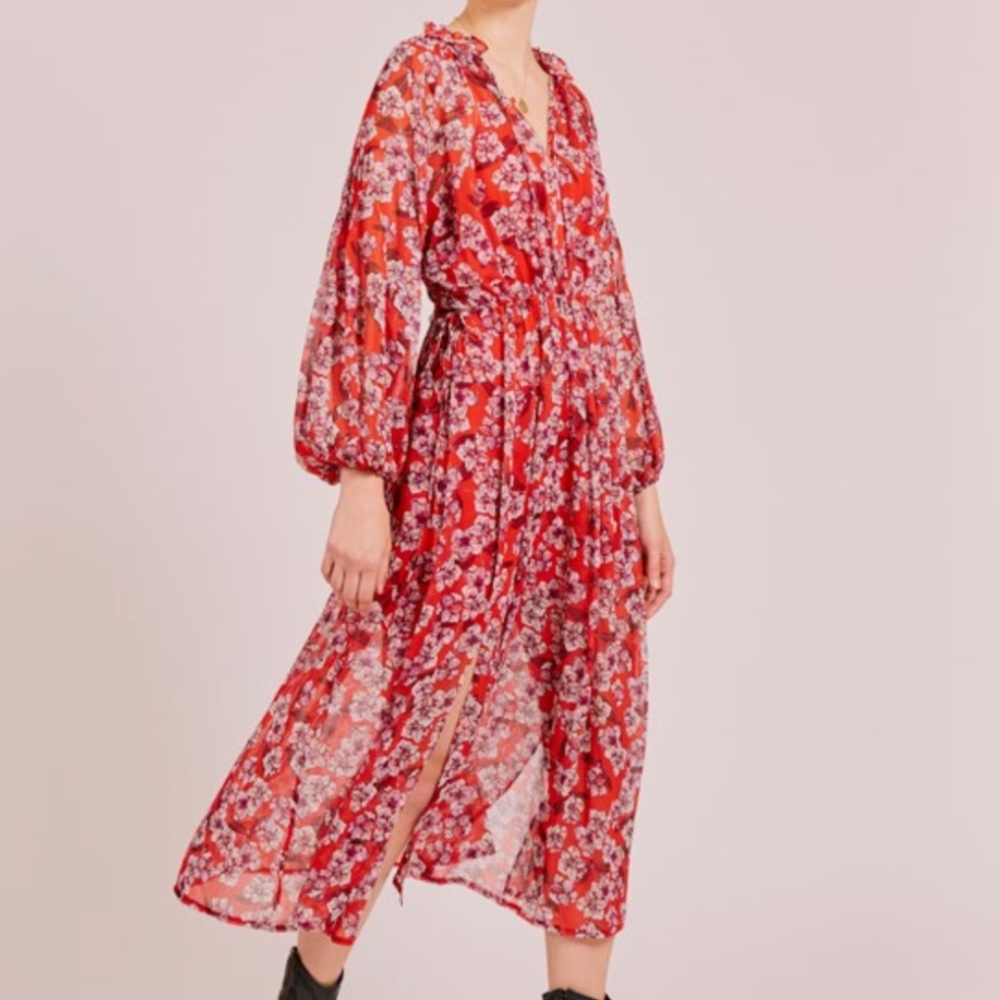 Long sleeve, maxi floral dress